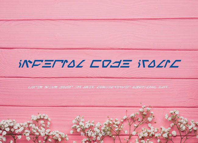 Imperial Code Italic example